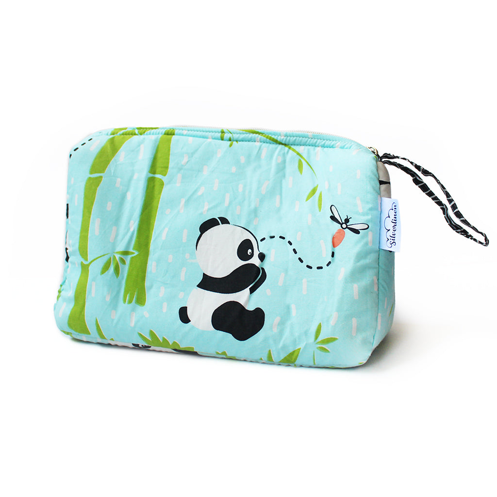 Drawstring Bag and Pouch Combo with Waterproof Lining || Multipurpose - Blue Panda Village