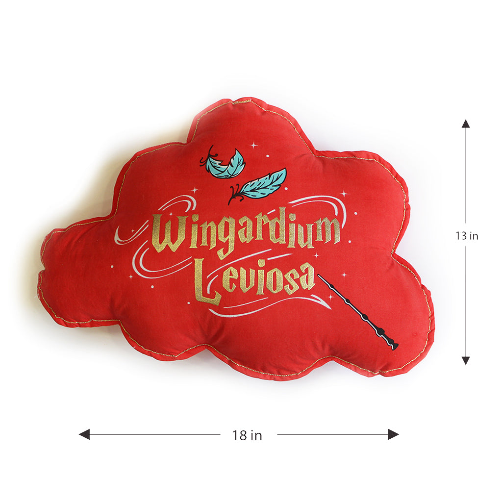 Official Harry Potter Wingardium Leviosa Cloud Shape Cushion for Boys & Girls (Can be Personalised)