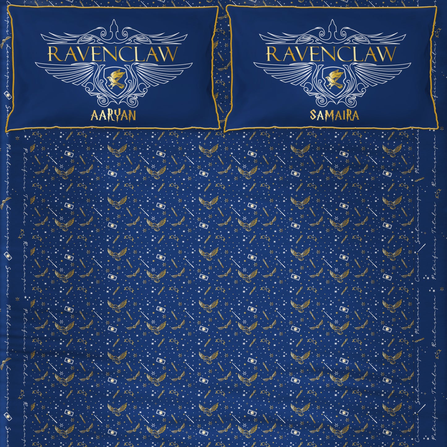 Official Harry Potter 100% Cotton Bedsheet with Pillow Cover - Ravenclaw - Single/Double/King (Can be Personalised)