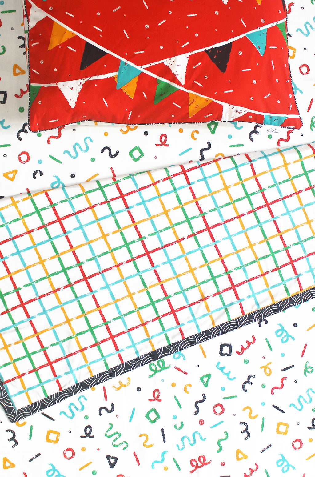 Confetti Pop Bold 100% Cotton 3 Layer Reversible Single Blanket Dohar for Boys & Girls (Can be Personalised) (Copy)