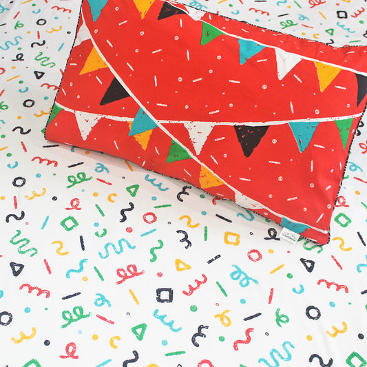 Confetti Pop Bold 100% Cotton Bedsheet for Boys and Girls with Pillow Cover - Single/Double/King (Can be Personalised) (Copy)