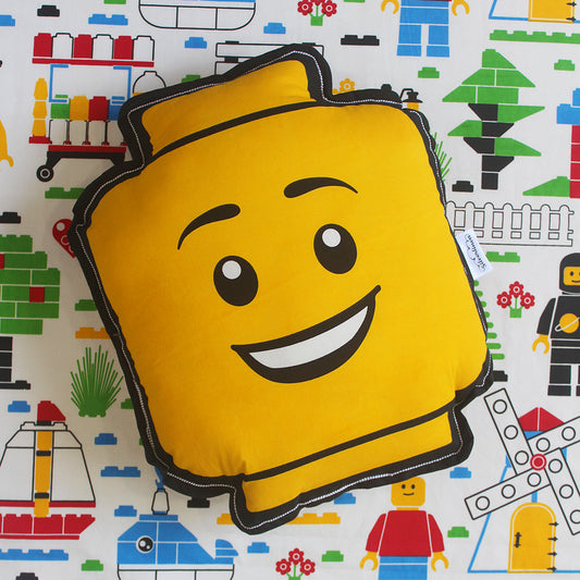 Let's Go Build Face Shape Cushion for Boys & Girls (Can be Personalised)