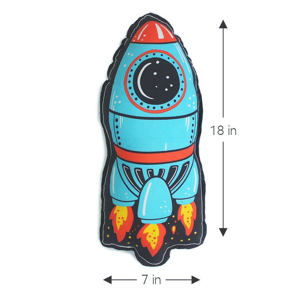 Outer Space Rocket Shape Cushion for Boys & Girls (Can be Personalised)