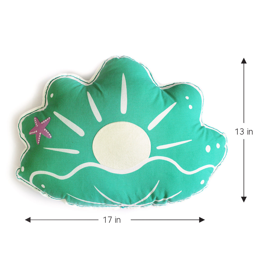 Magical Mermaids Oyster Shape Cushion for Boys & Girls (Can be Personalised)