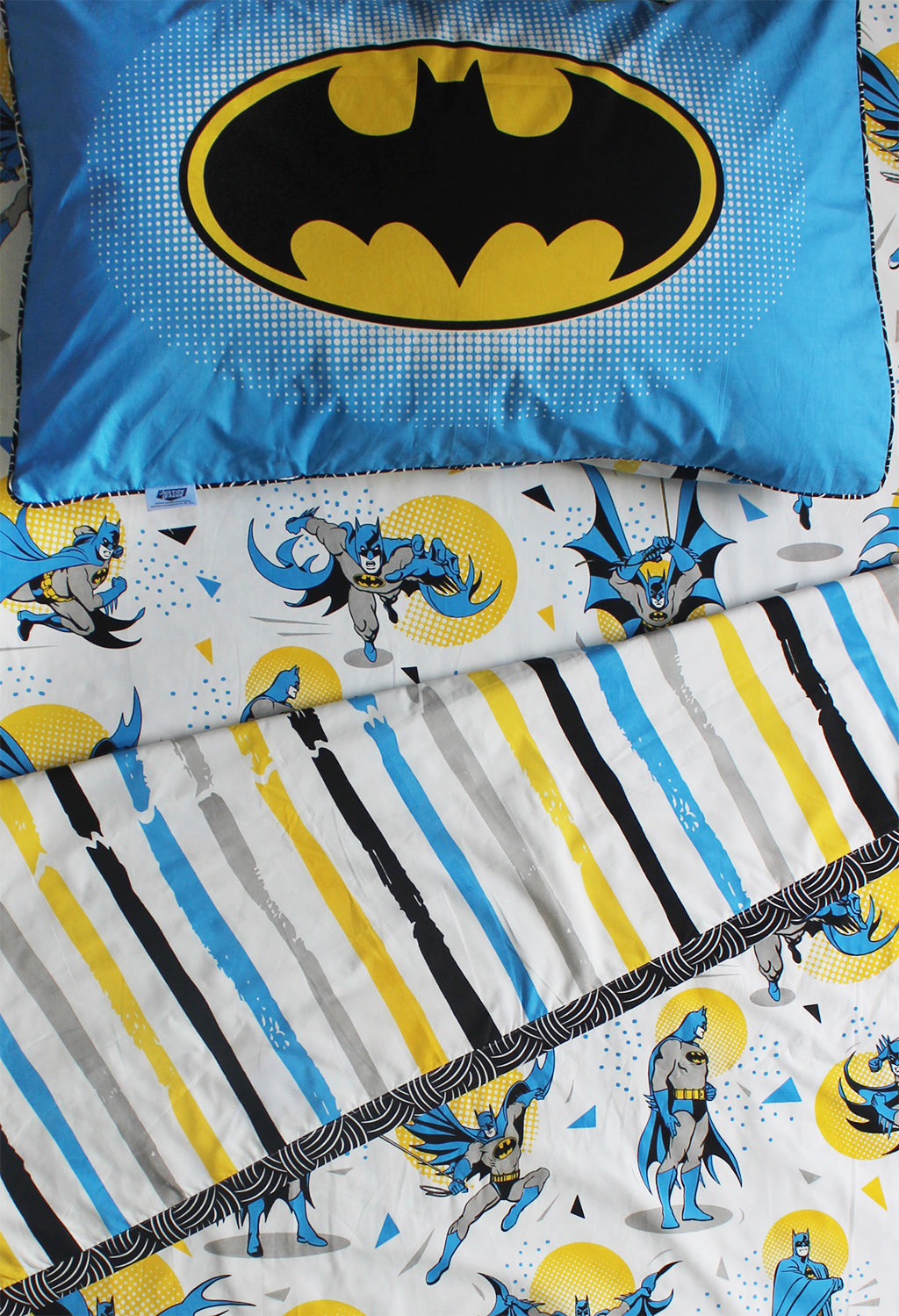 Official Batman 100% Cotton 3 Layer Reversible Single Blanket Dohar for Boys & Girls (Can be Personalised)
