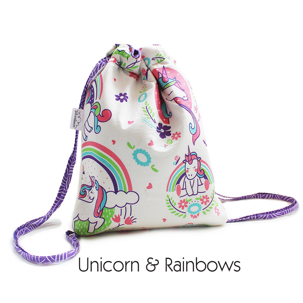 Set of 2 Drawstring Bags with Waterproof Lining - Any 2 of Your Choice