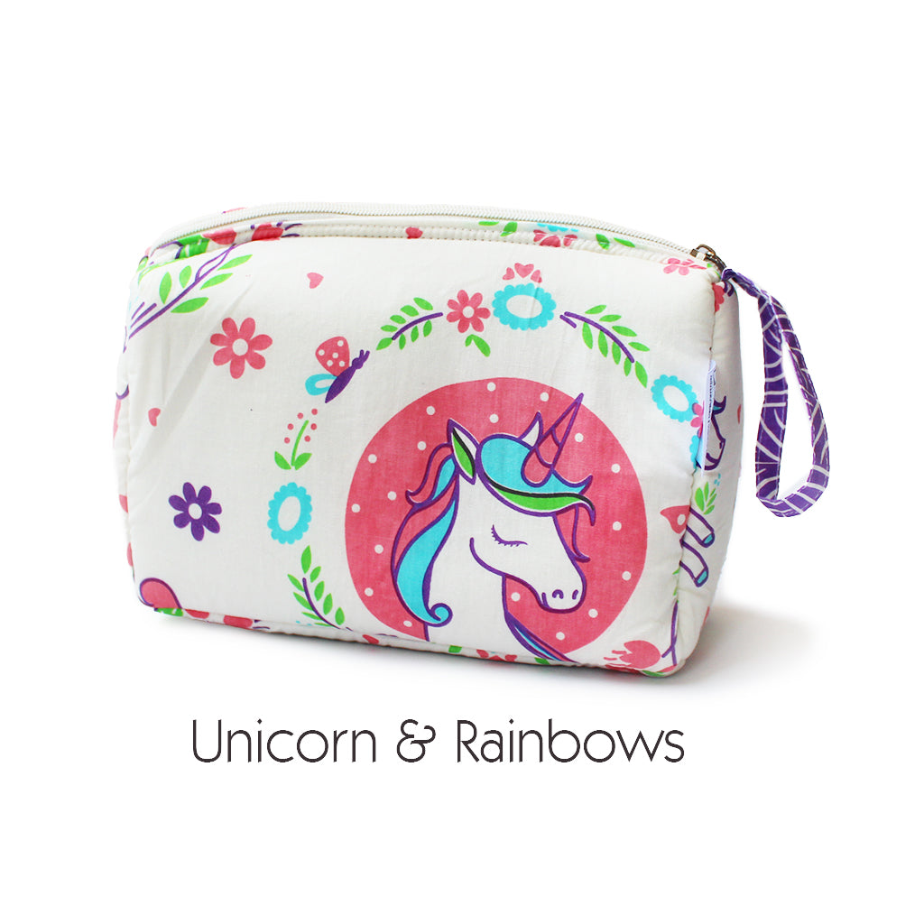Set of 2 Multipurpose Pouches with Waterproof Lining || Multipurpose, Stationery Pouch, Toiletries Pouch, Accessories Pouch - Any 2 of Your Choice